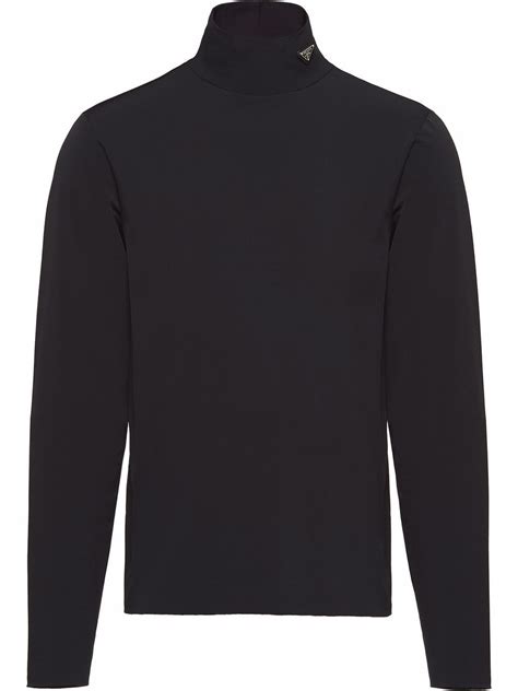 prada women shirts|Prada nylon high neck top.